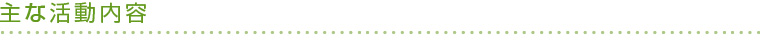 主な活動内容